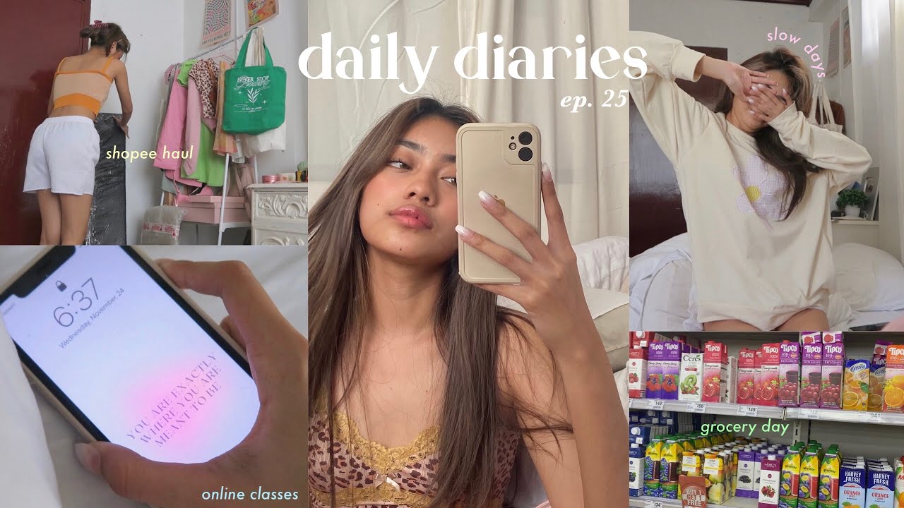 daily diaries ep.25 | Shopee Haul, grocery Day, slow days 🍊🛒