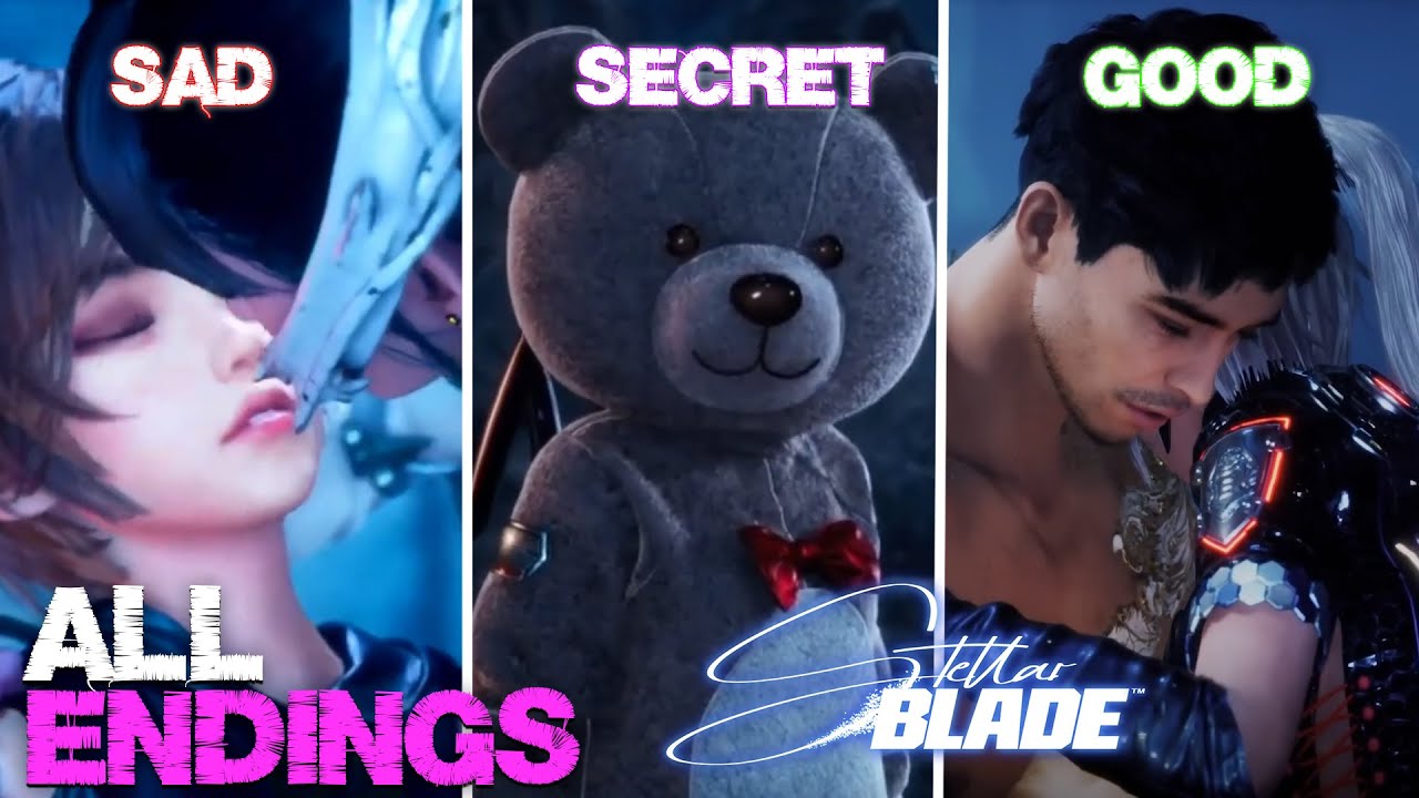 Stellar Blade All Endings (Take Adam's Hand or Do not Take Adam's Hand | Save Everyone)