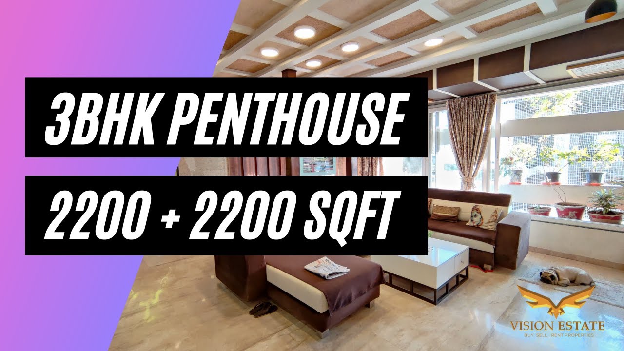 3 BHK PENTHOUSE FOR SELL IN AHMEDABAD | 2200 + 2200 SQFT | Fully Furnished | Gota  |  id - 130
