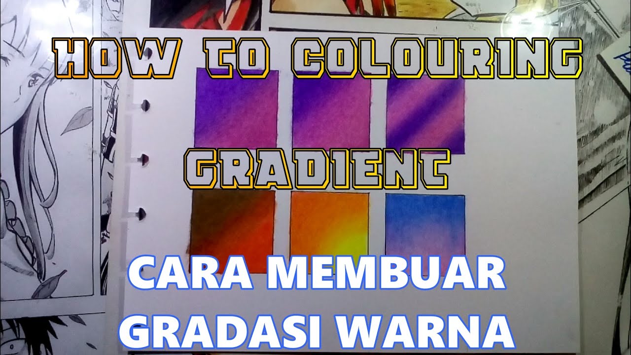 Gradasi warna dengan pensil warna Tutorial mewarnai teknik gradasi