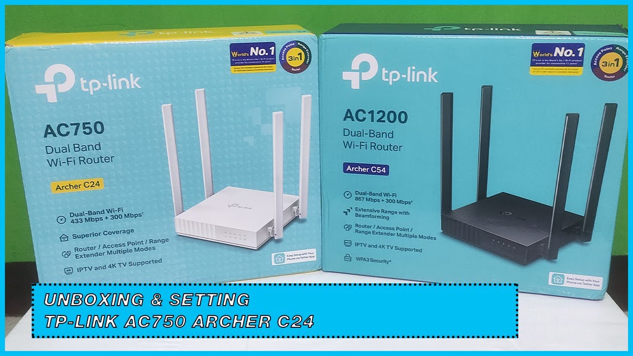 Unboxing & Setting TP Link AC 750 Archer C24