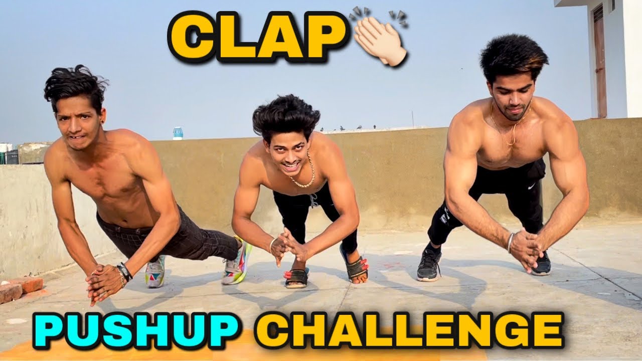 MAX. CLAP PUSHUPS CHALLENGE AT HOME| WHO WILL WIN?🔥 BADRI FITNESS