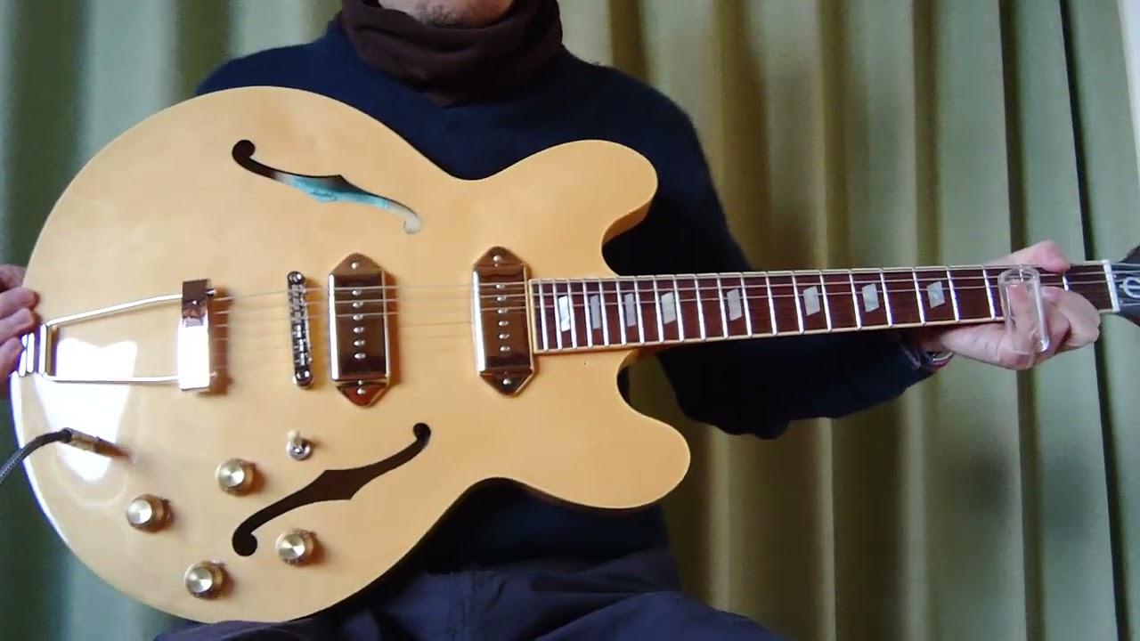 Epiphone Casinoで弾き語り。キヨス商会の独り歌。スライドギターレギュラーチューニング演奏。インスト＆即席ソング。昔刺激をもらった曲達を車に積んだ話題。