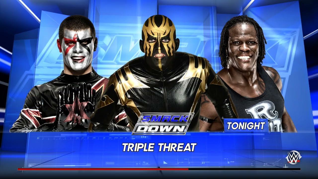 WWE 2K16 | Stardust Vs Goldust Vs R Truth | ECW Championship Triple Threat Match