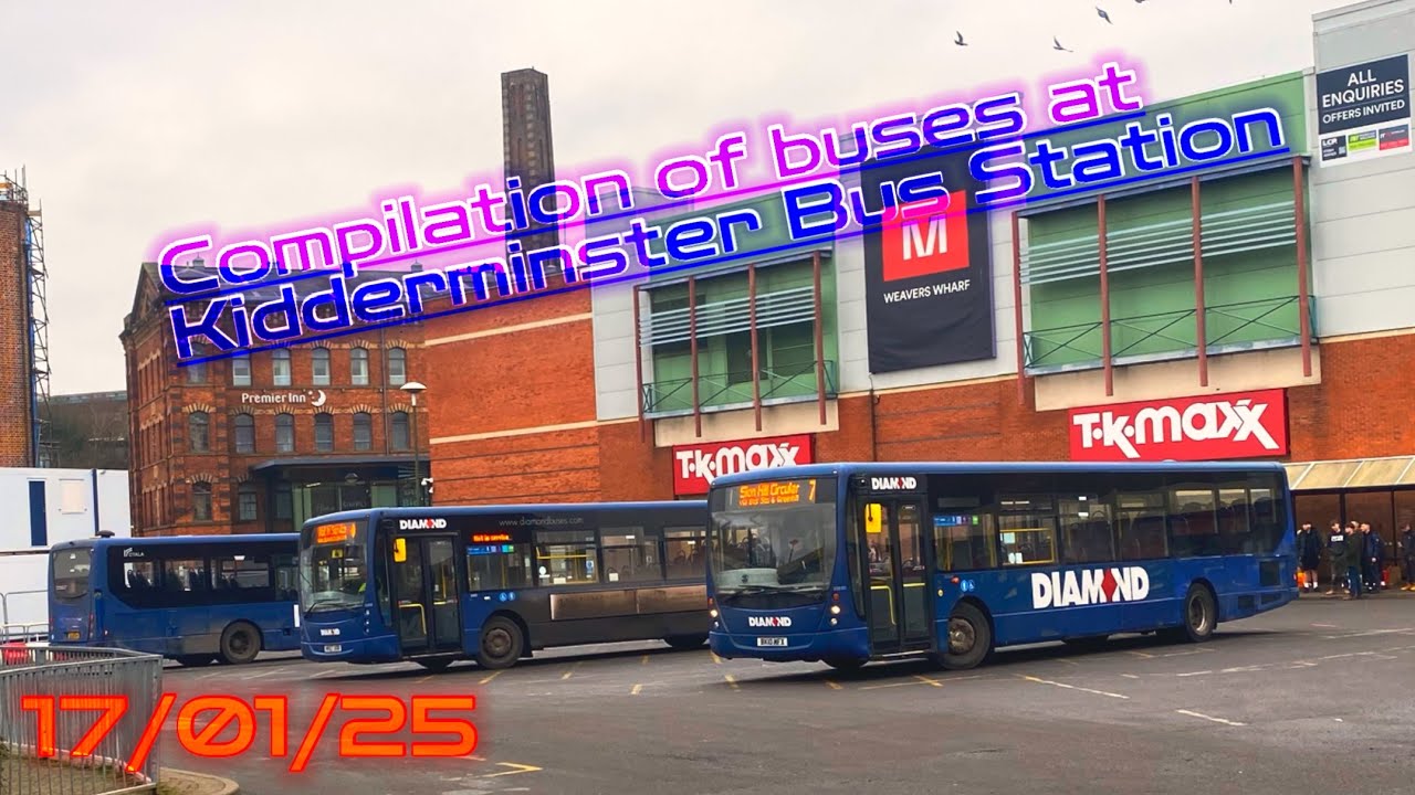 Compilation of buses at Kidderminster Bus Station | 17/01/25