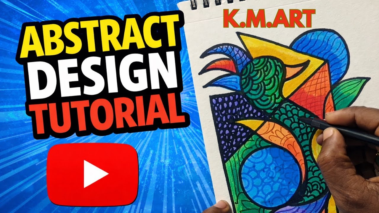 Abstract painting easy | creative drawing