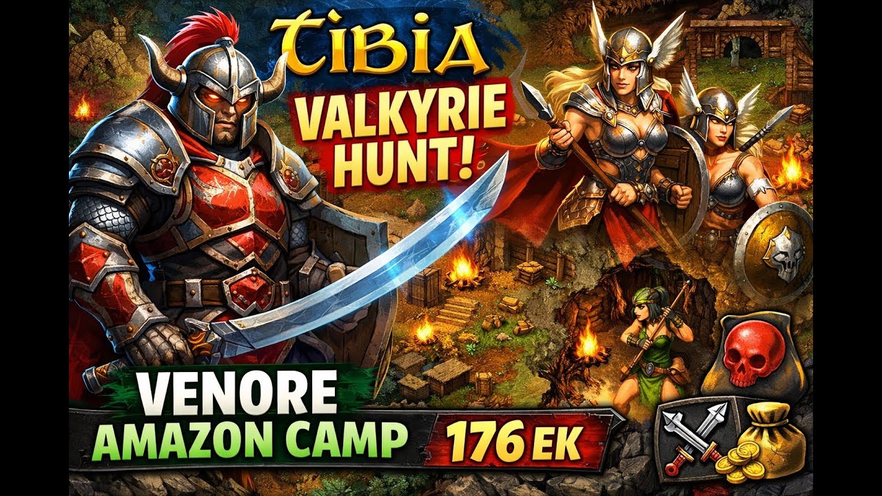 Tibia Bounty Task | Valkyrie Hunt (Amazon Camp Venore) | 176 EK
