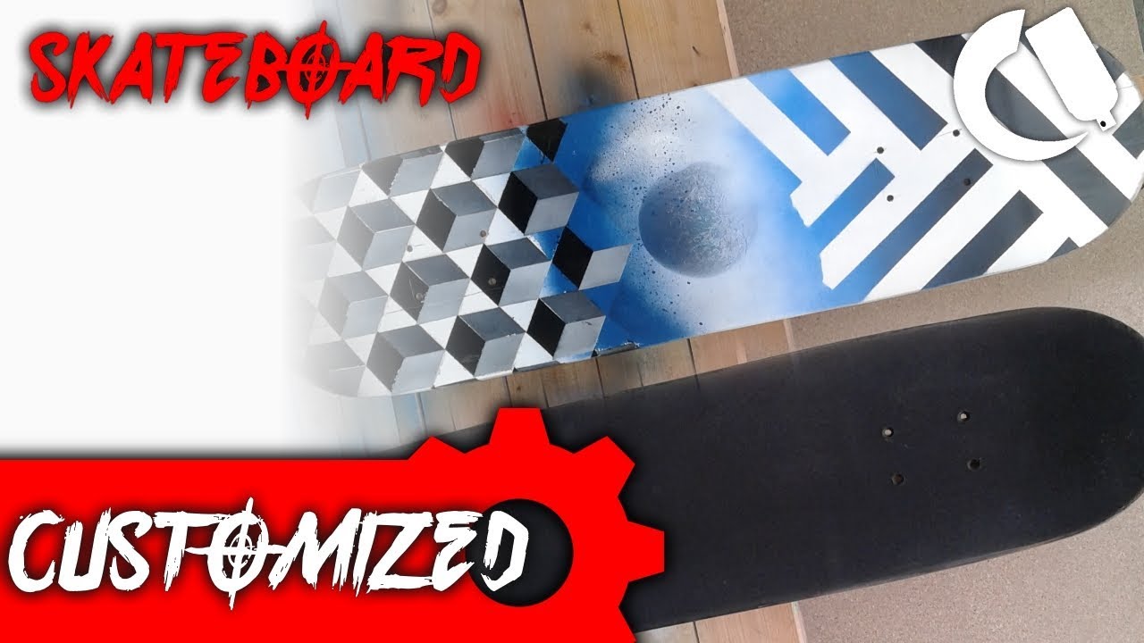 Customized Skateboard with Spray Paint