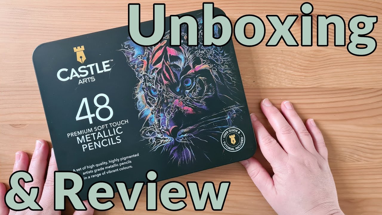 Castle Art Metallic Coloured Pencils Unboxing & Review