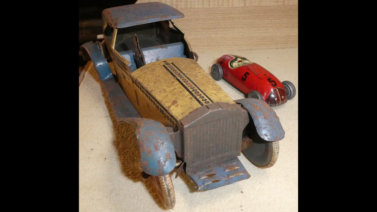 Wells 1935 Rolls Royce Sedanca and a tin racing car no 245
