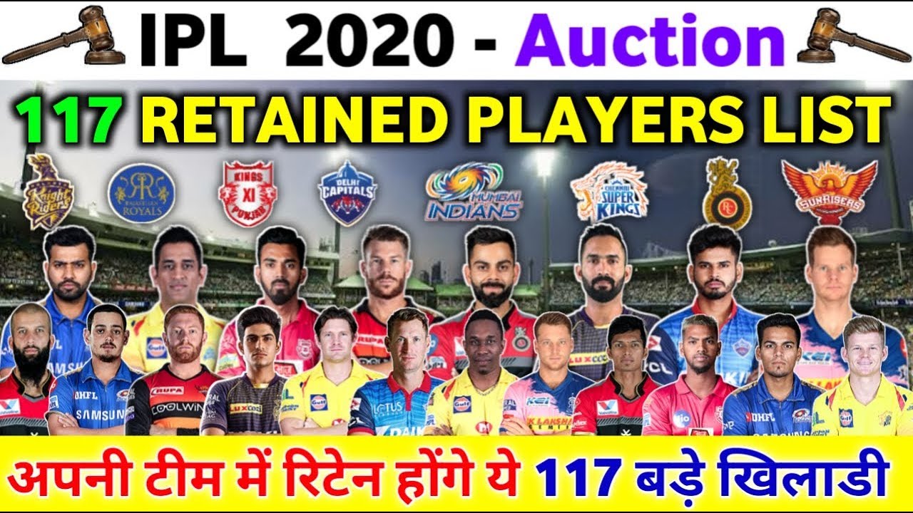 IPL 2020 AUCTION : These 117 Players Will Definetly Retain By Their Teams For IPL 2020 | IPL  News
