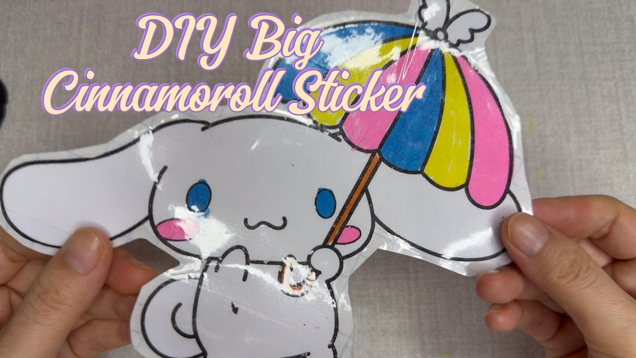How to Make DIY Big Cinnamoroll Sticker❤️ ASMR 시나모롤 큰 스티커 만들기❤️ ASMR