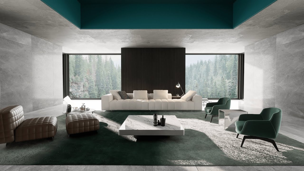 Creating the furniture showroom in DreamFlat. Inspired by Minotti.