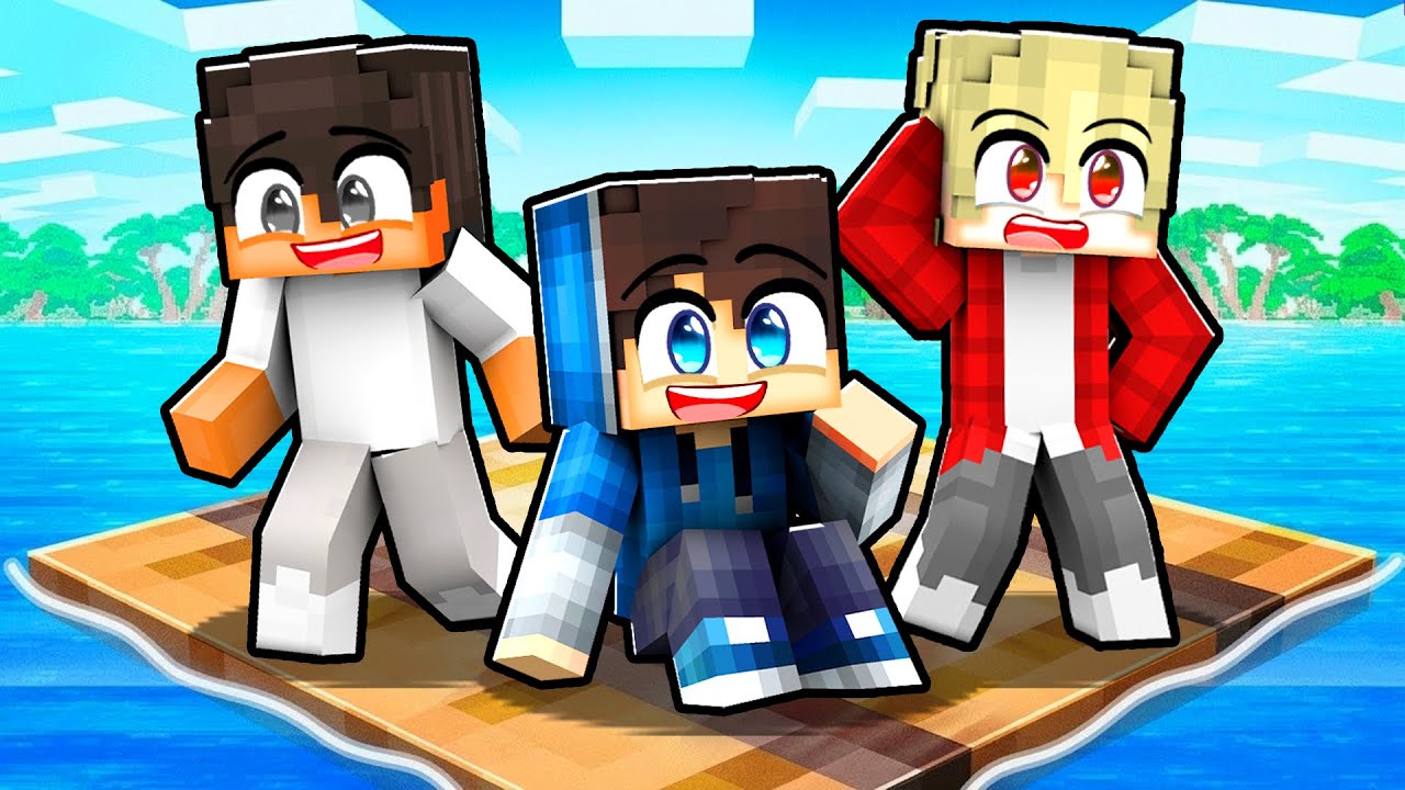 3 KAMARÁDI na Jednom RAFTU V MINECRAFTU! 🌊