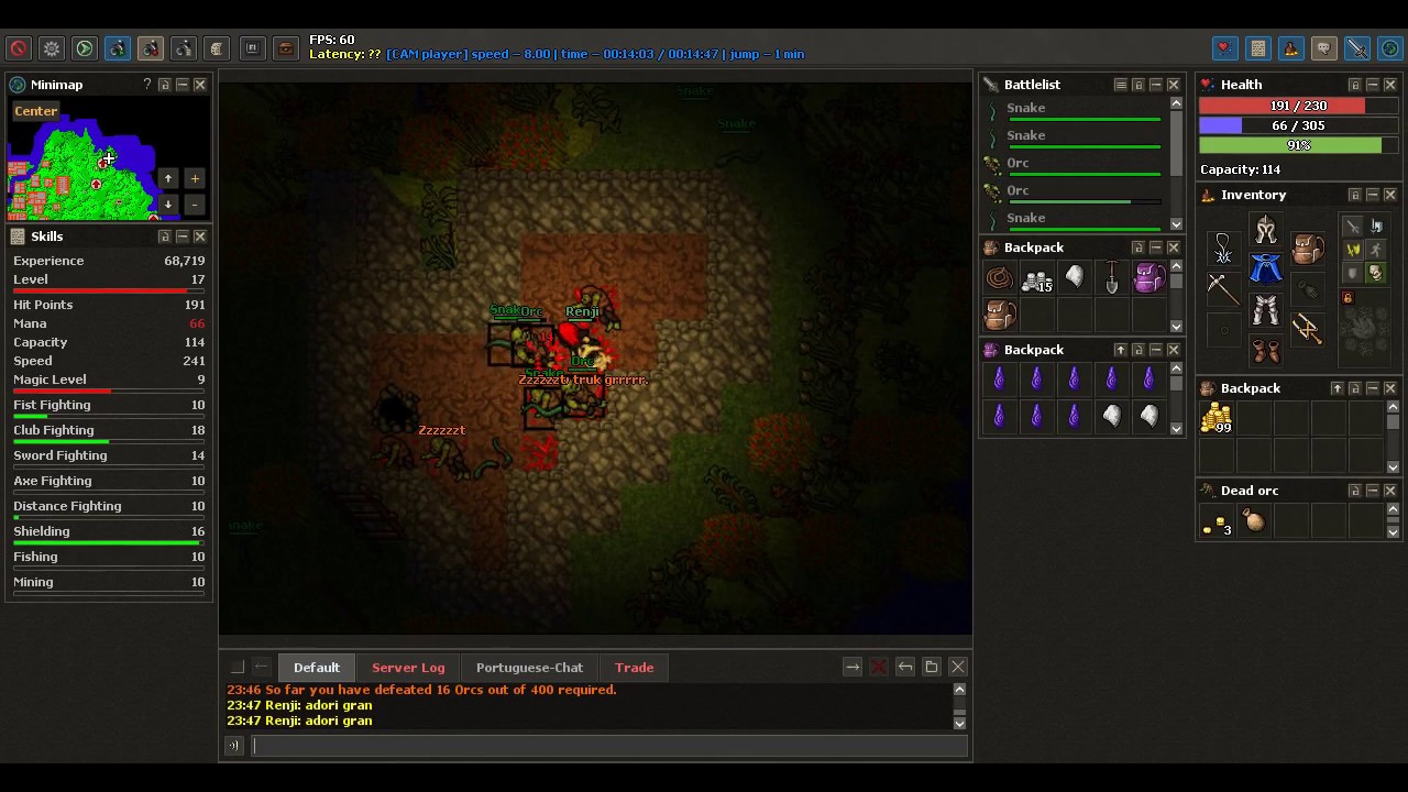 MEDIVIA - Orc, Orc Spearman, Snake Task