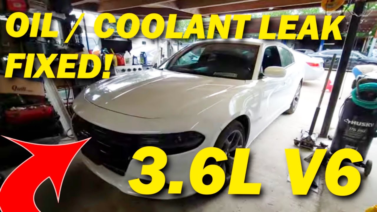 Замена масляного радиатора на DODGE CHARGER CHRYSLER 300 3.6L V6 2011-2023 гг. Утечка масла и охл...