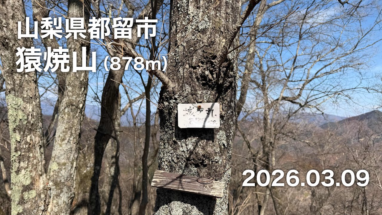 【登山】 山梨県都留市 猿焼山 2026.03.09