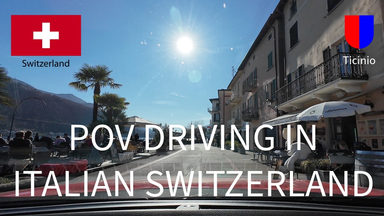 Switzerland Cozy Drive: Morcote to Bellinzona , in the Italian part of Switzerland