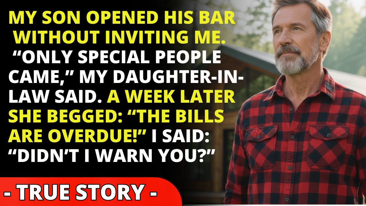 I Asked About My Son’s Bar Opening… but My Daughter-in-Law Told Me It Already Happened.
