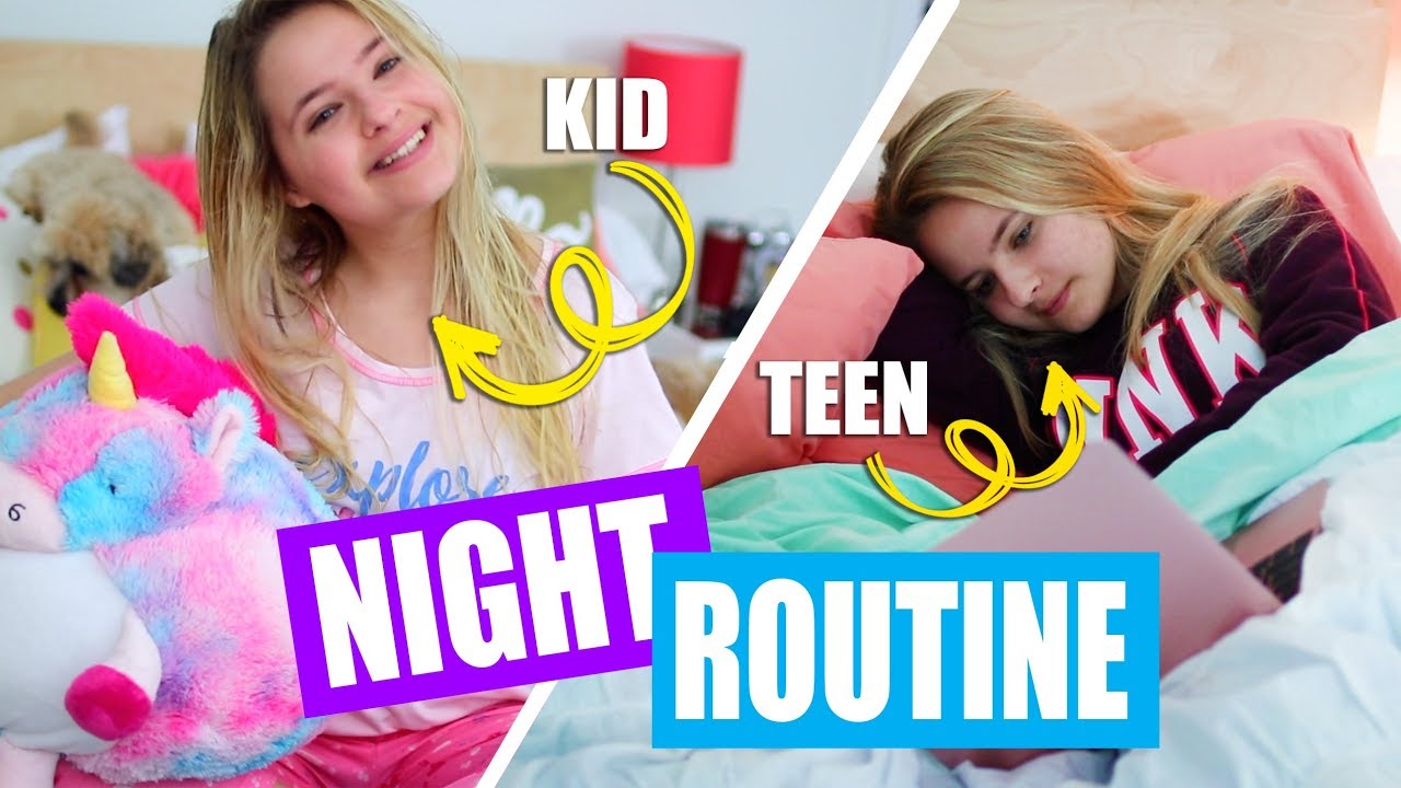 Kid vs. Teen Night Routine For School!