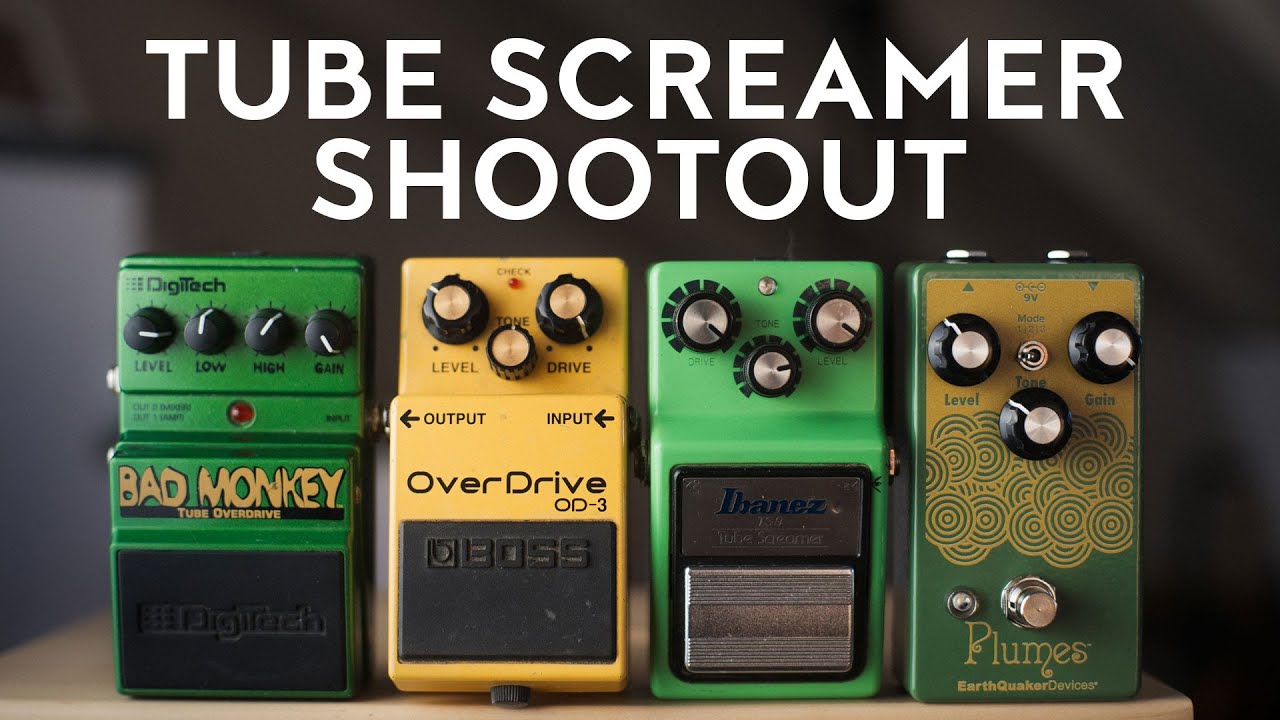 Tube Screamer Shootout (Ibanez TS9, EarthQuaker Devices Plumes, Boss OD3, Digitech Bad Monkey)