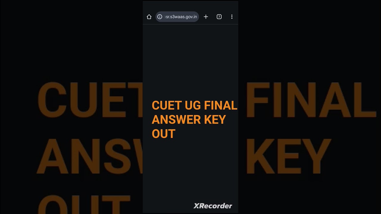 CUET UG 2025 FINAL ANSWER KEY OUT
