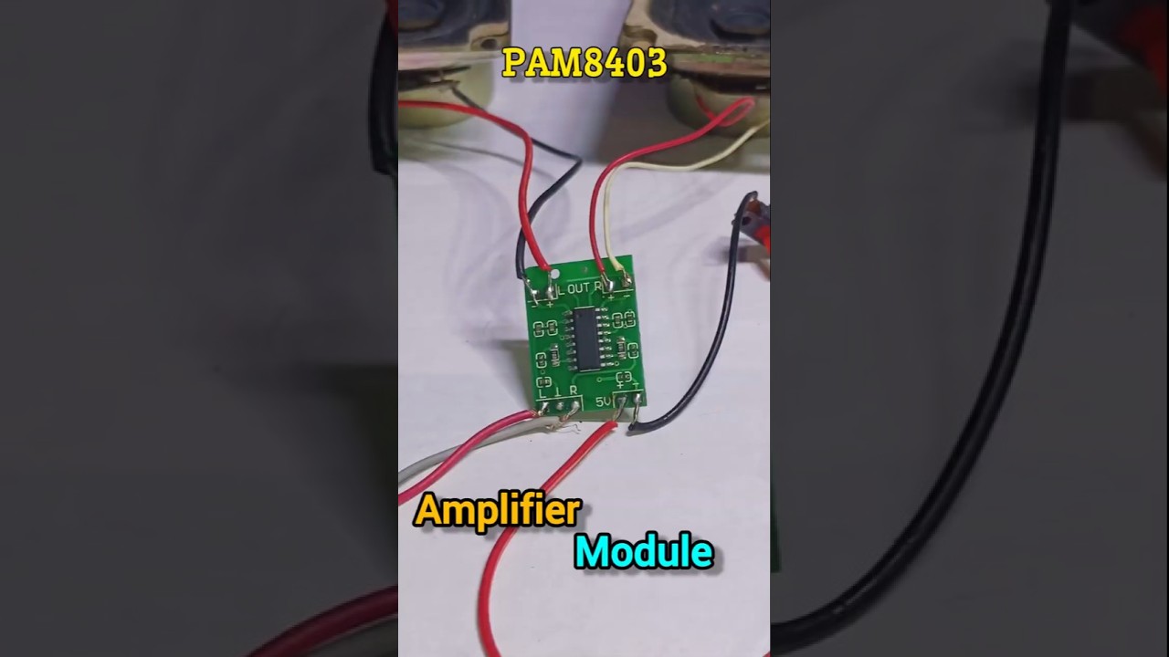 Pam8403 AMPLIFIER ⚡// Amplifier module connection// #experiment #diy