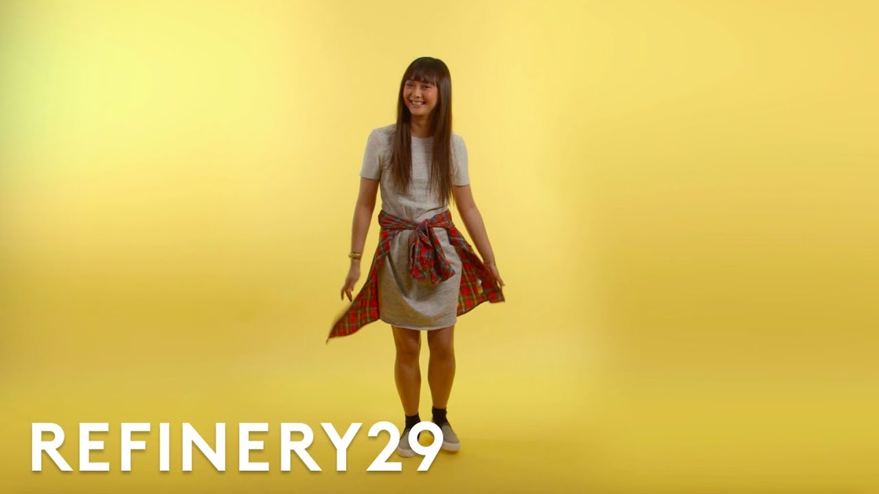 How To Waist-Tie A Flannel | Split Second Styling Tips | Refinery29