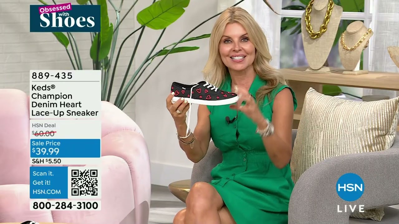 Keds Champion Embroidered Heart Canvas LaceUp Sneaker