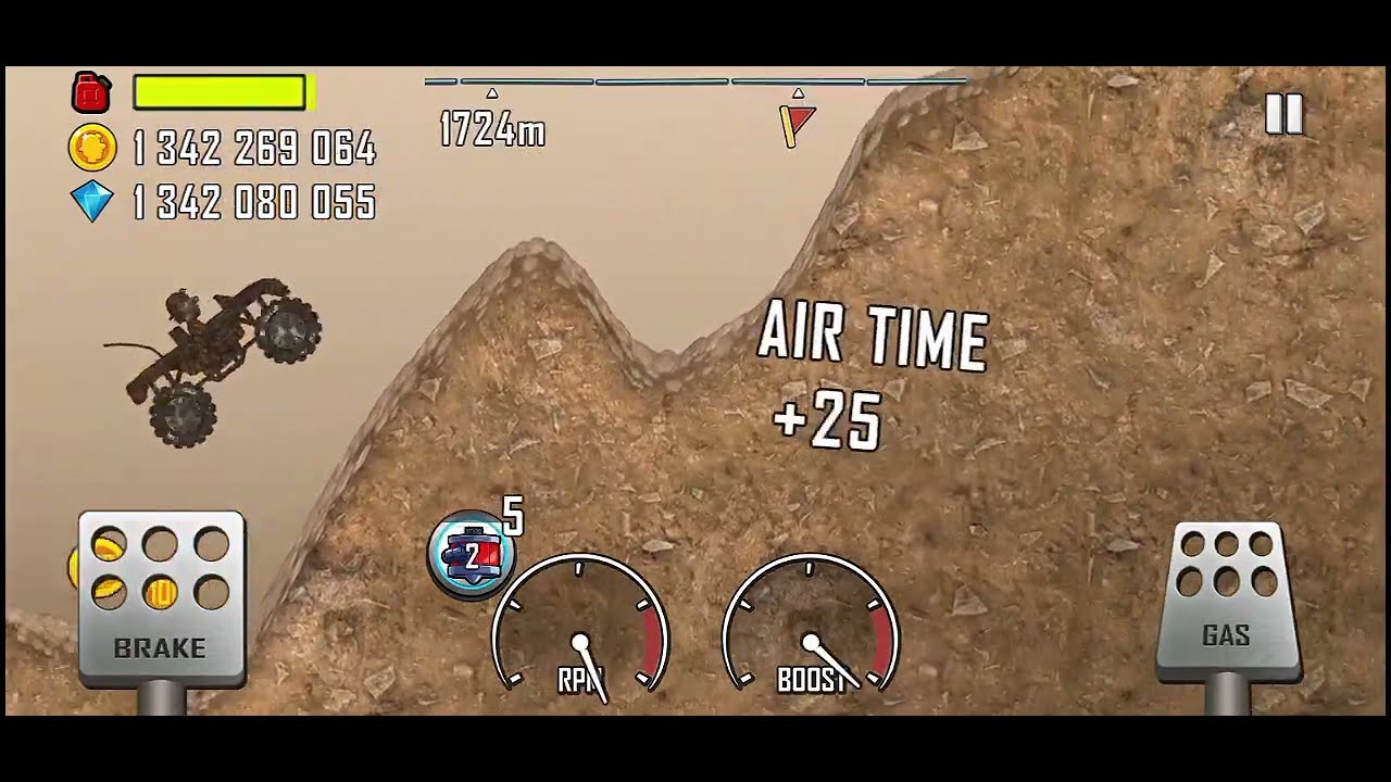 Driving Monster Truck in Mudpool stage Hill Climb Racing #hillclimbracing