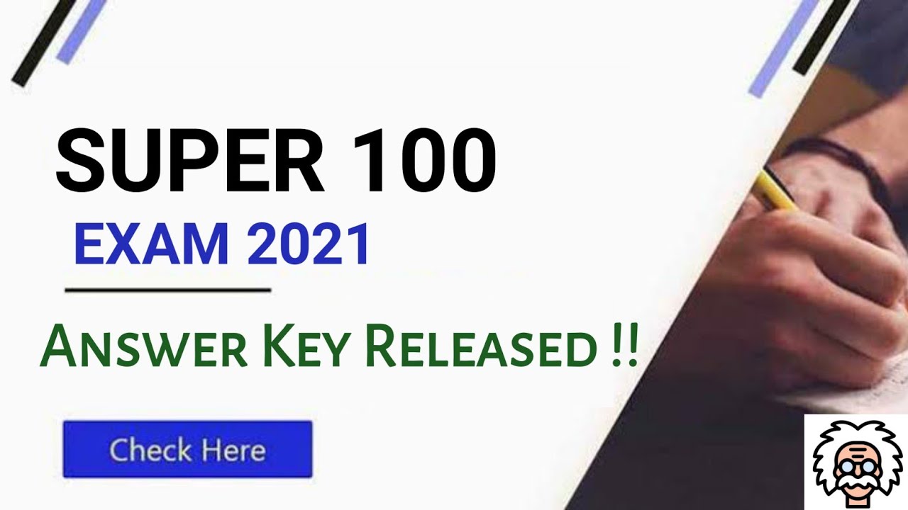 Super 100 level 1 Answer Key Released ?