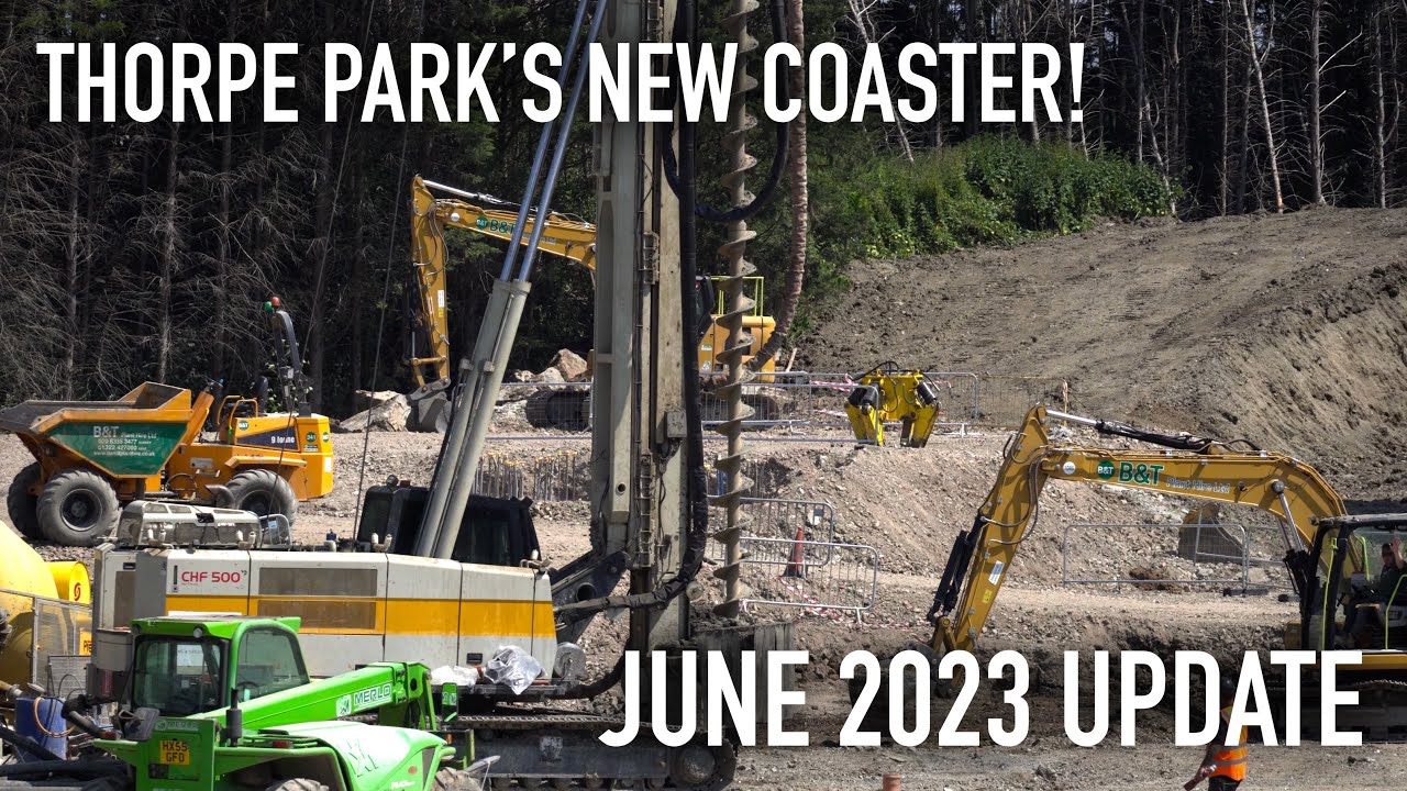 EXCLUSIVE Project Exodus Construction Update Thorpe Park New for 2024 MACK Hyper Coaster