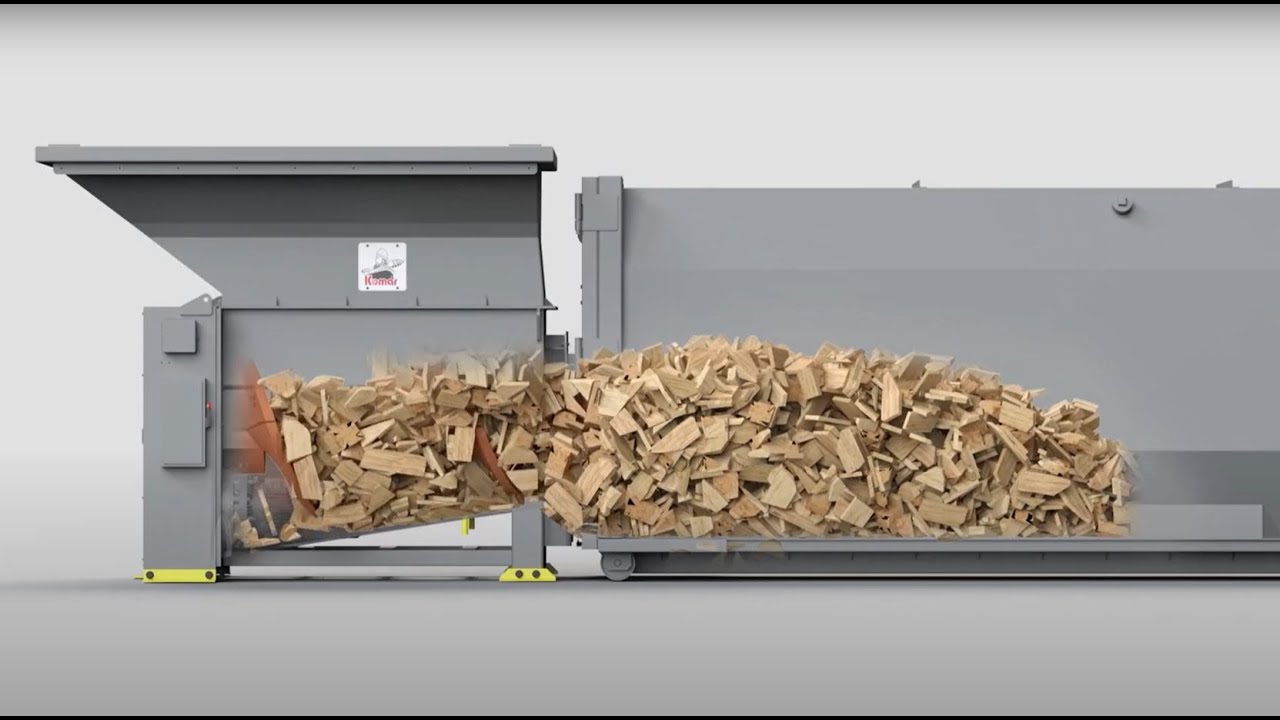 How the Komar Auger-Pak® Shreds and Compacts Wood Pallets