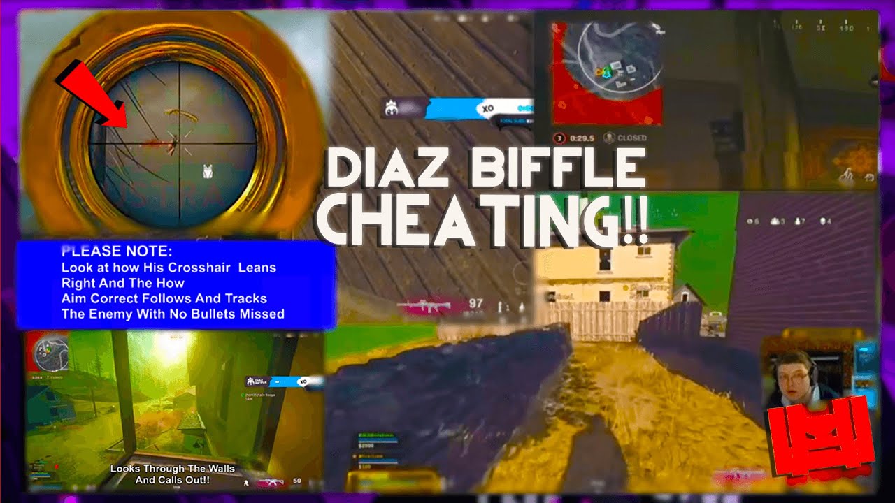 DIAZ BIFFLE EXPOSED AGAIN!! USING 100% WALLHACKS IN $100,000 TOURNEY!! *WARZONE* #UstraOG