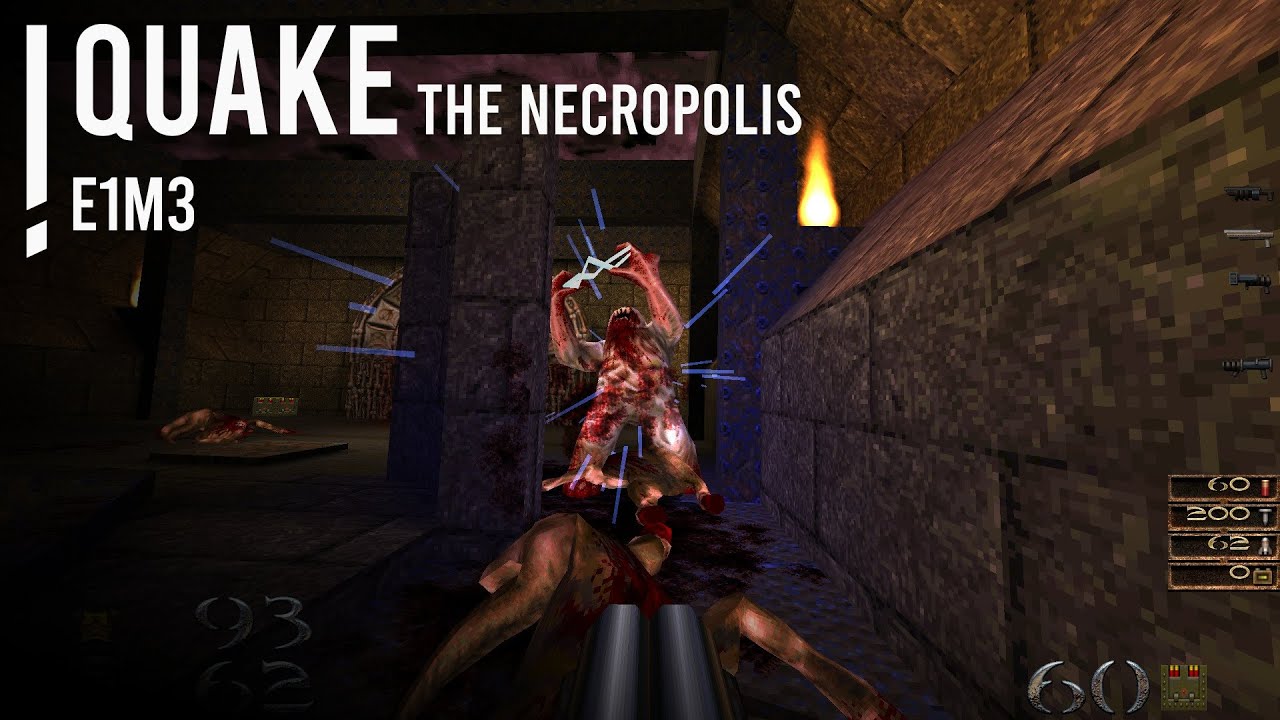 Quake - E1M3: The Necropolis | Poziom Hard | 100% Sekretów