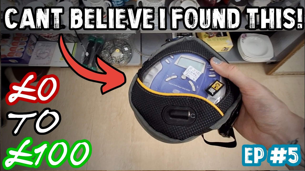 I HAVE TEN DAYS TO TURN £0 INTO £100 - VINTAGE CD WALKMAN ONLY £5- Episode 5 - EBAY RESELL CHALLENGE