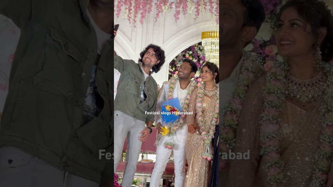 Amardeep, Tejaswini Gowda at Bigg boss 8 Sonia Akula Reception | Sonia weds Yash #soniaakula #shorts