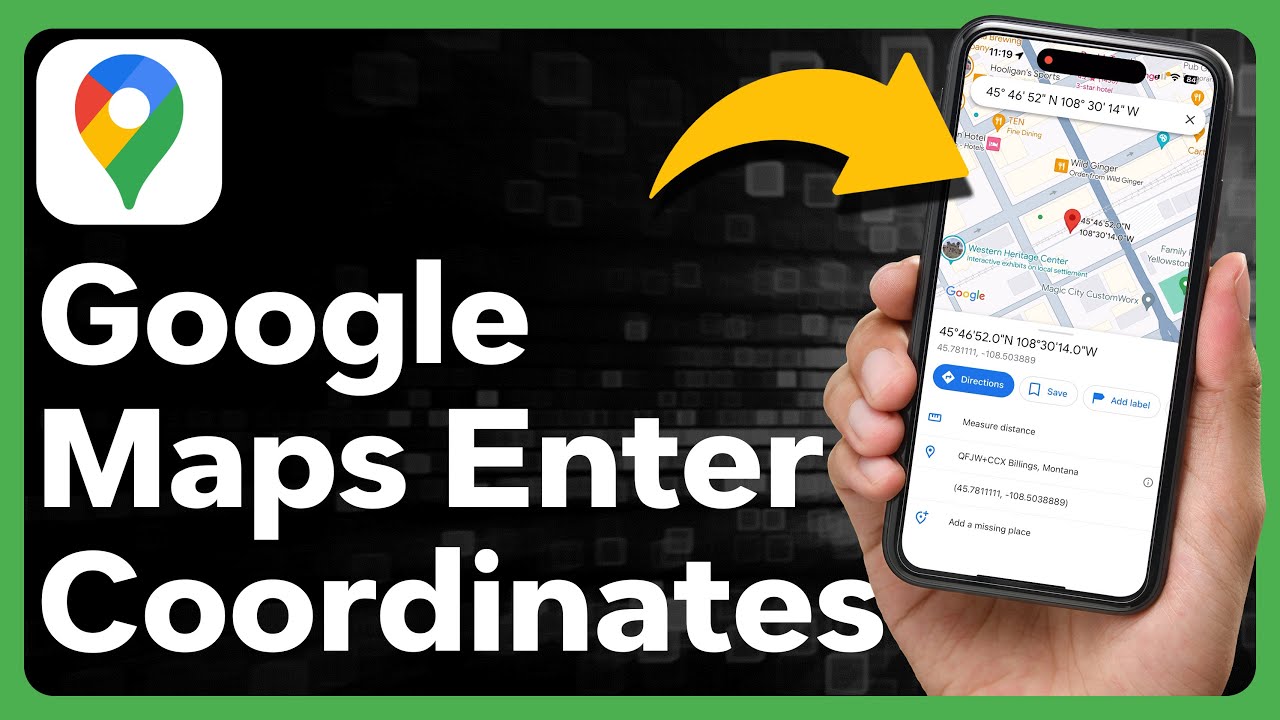 Как ввести координаты в Google Maps