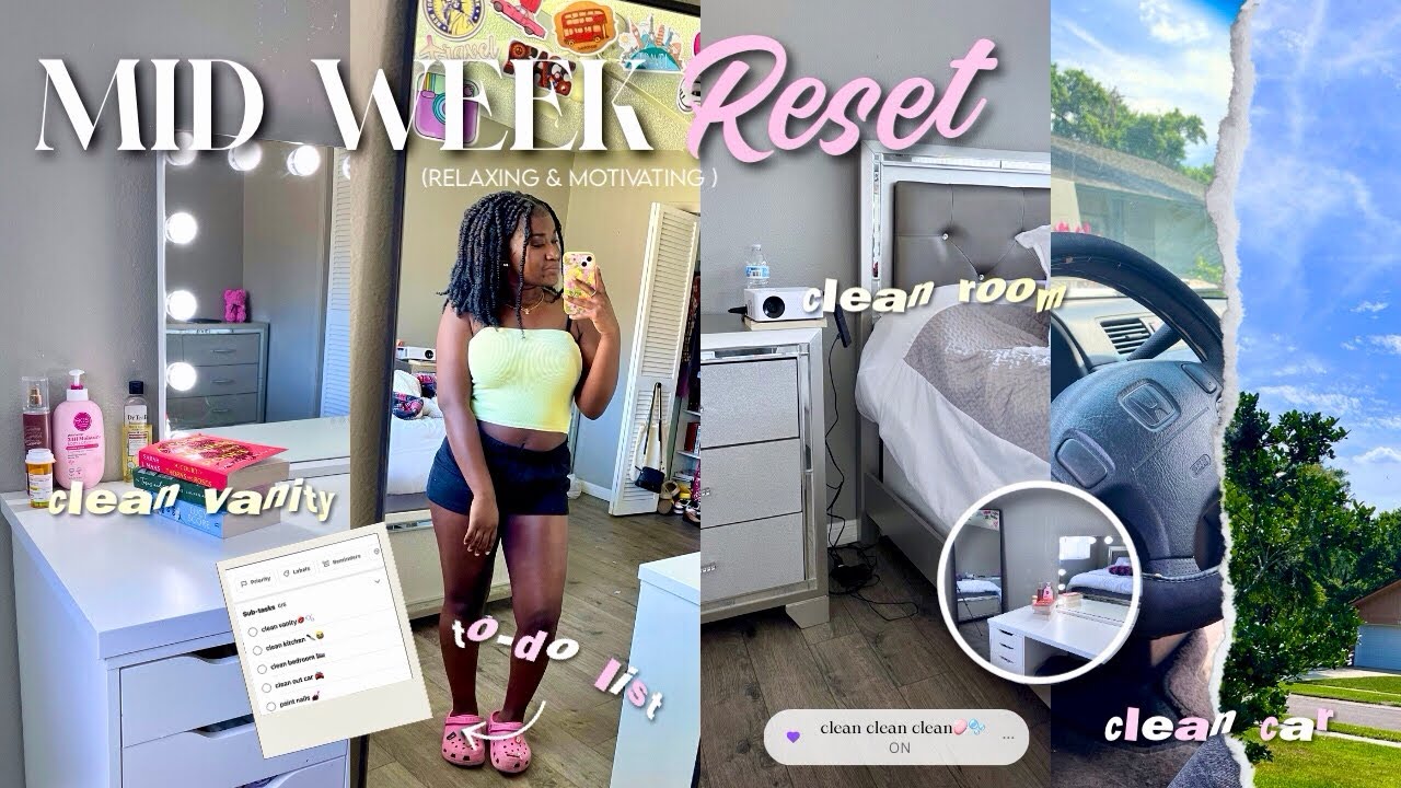 MID WEEK RESET || cleaning everything, very motivating🎧🧼