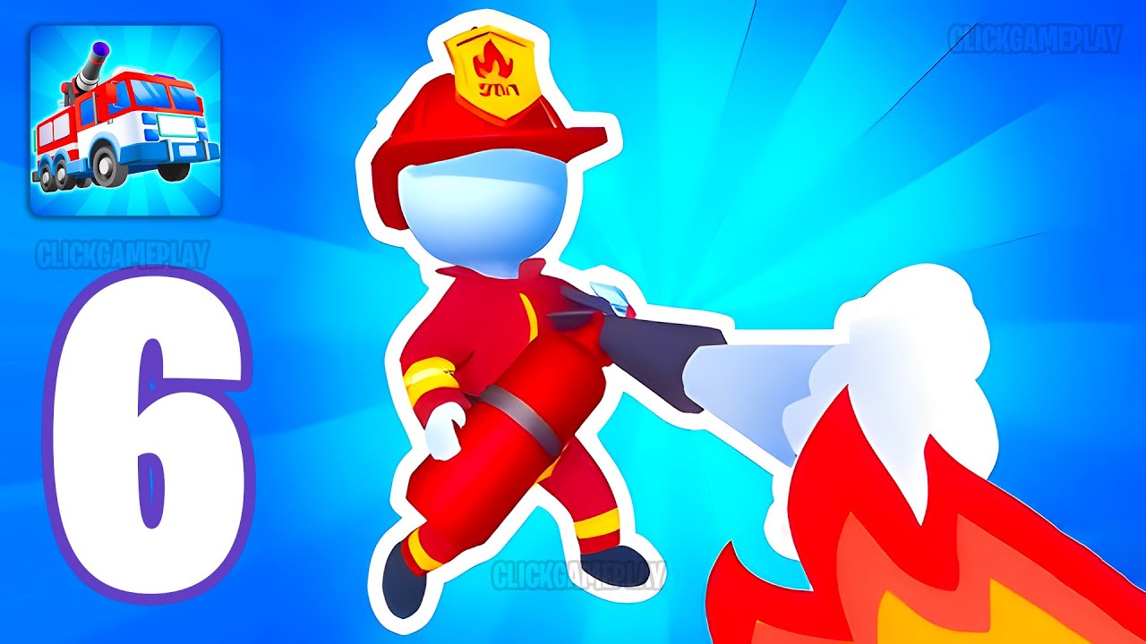 Fire idle: Fire truck games Gameplay Walkthrough Part 6 - Tutorial Extinguish The Fire (Android,iOS)