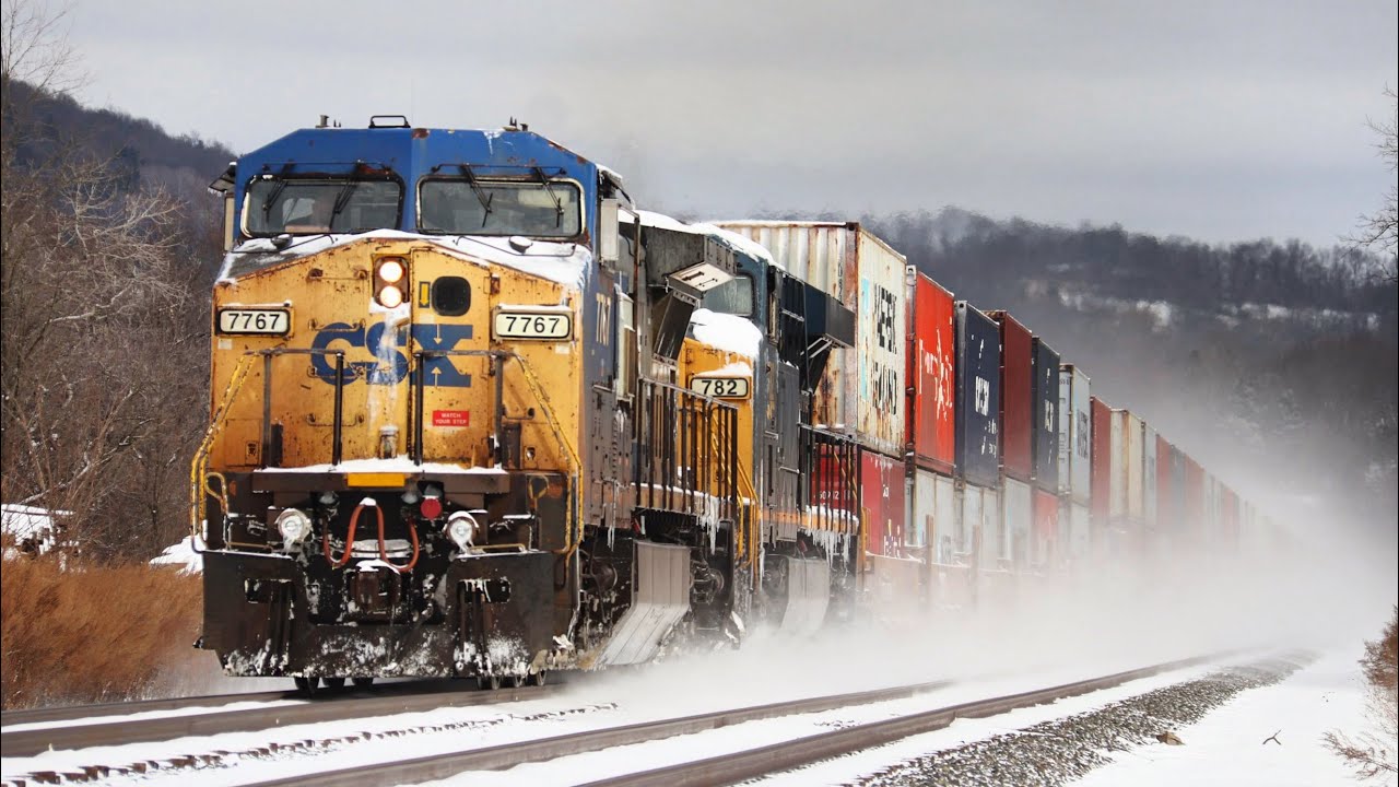 EPIC Snowy Day of Trains in the CSX Mohawk Subdivision in Upstate New York!