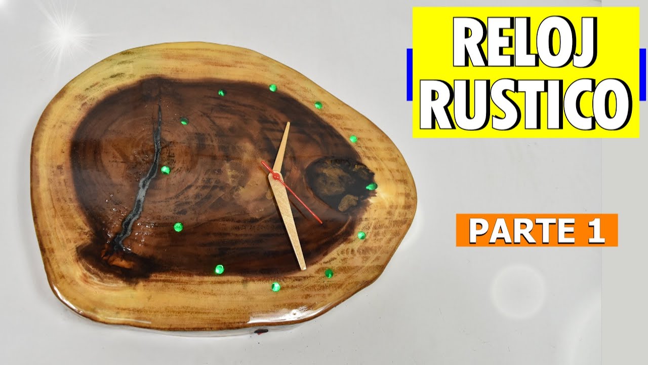 Reloj de Madera con Acabado en Resina Epoxica Brillante (parte 1)