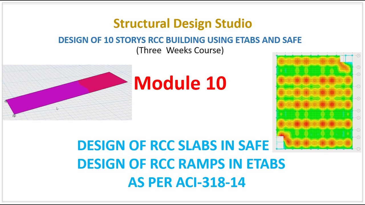 Module 10: Design of RCC Slabs and Ramp as per ACI 318-14 #safe #csi #design #slabs #reinforcement