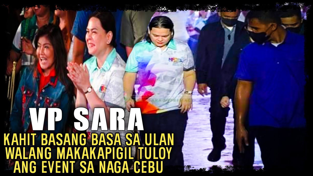 Vp Inday Sara, Hindi mapigilan at Basang basa sa ulan kasama si sen. imee sa naga cebu