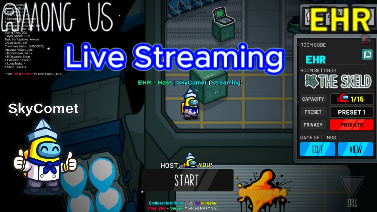 Among Us EHR Mods Chill & Hangout Gameplay 110 (Commentary)