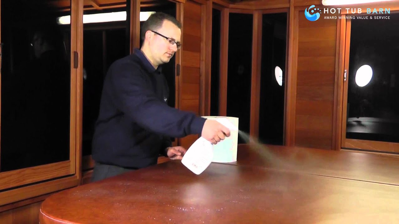 Cleaning Your Hot Tub Cover using 303 Vinyl Protectant