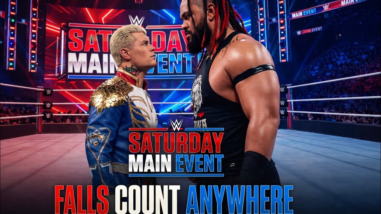 Jacob Fatu vs Cody Rhodes  - Saturday Night Main Event (falls count anywhere match)