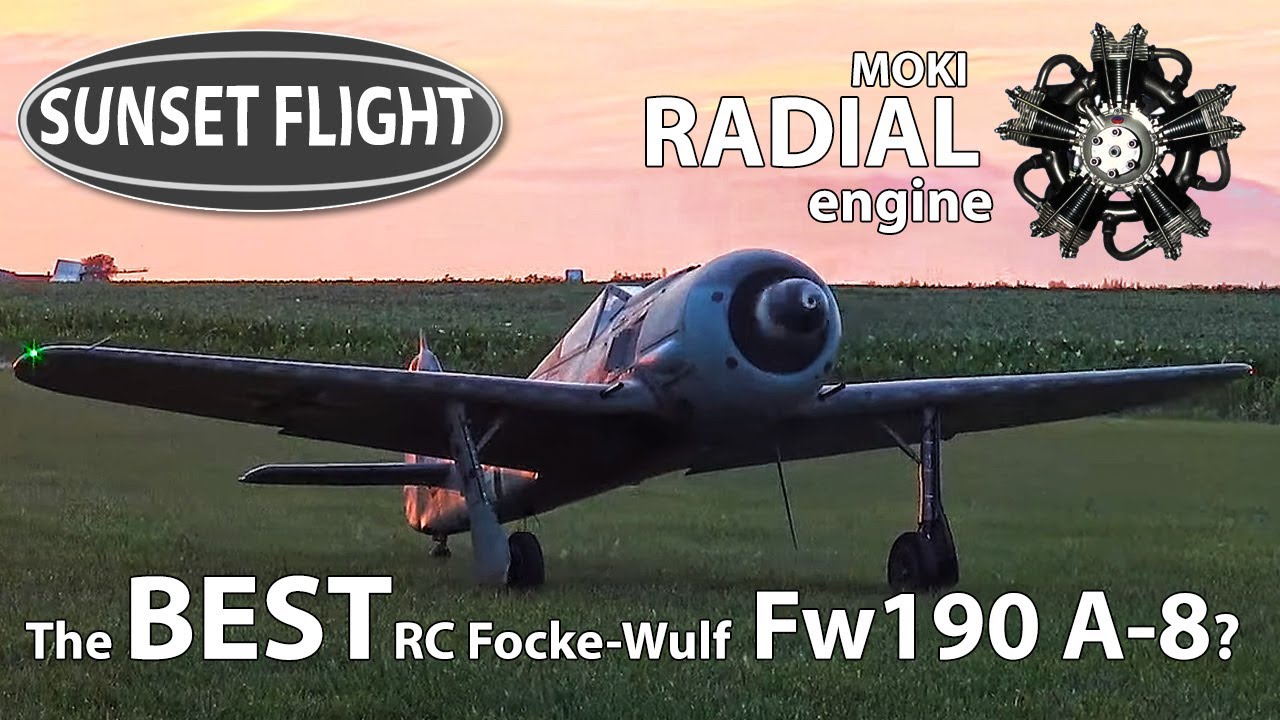 RC scale Warbird Focke-Wulf Fw190 A-8, Luftwaffe fighter airplane, Klaus Herold, Moki radial engine