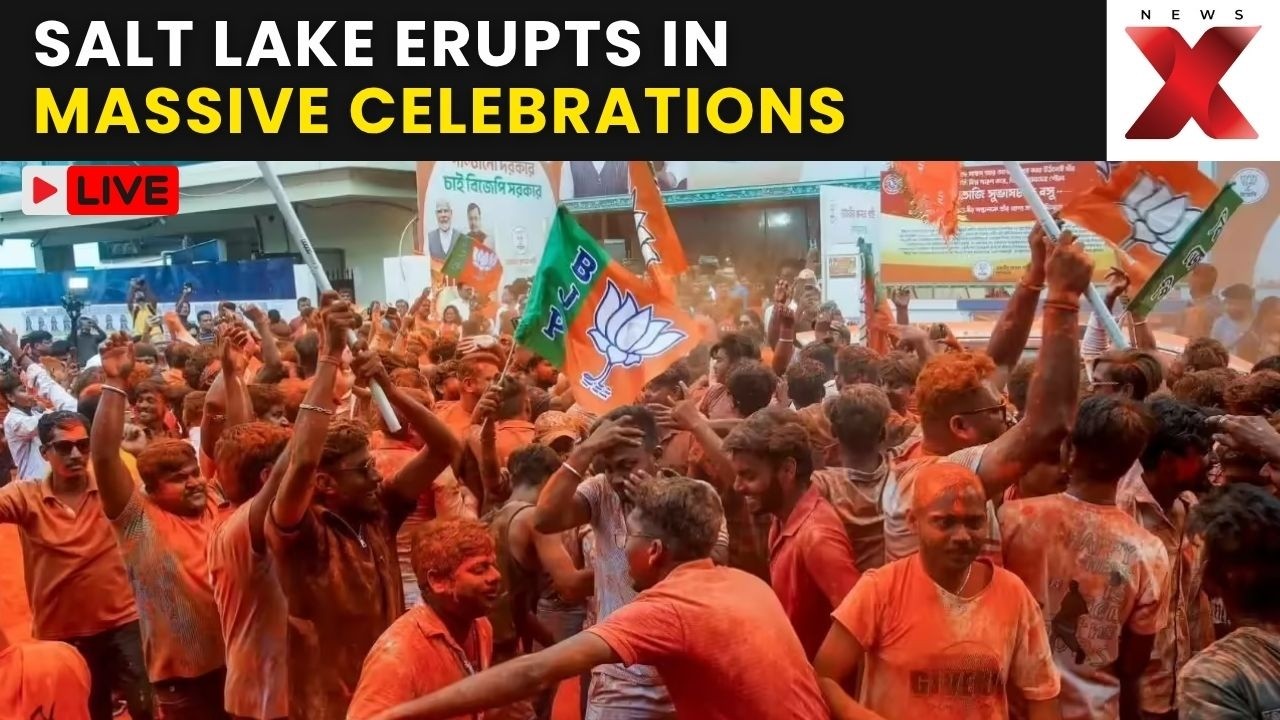 Salt Lake Erupts in Huge JOY LIVE: BJP's Landslide Victory in Bengal Pulls Massive Celebration