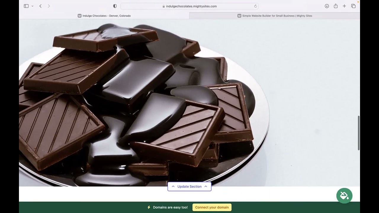 Easy Website Builder for Chocolatier Business - NO CODING